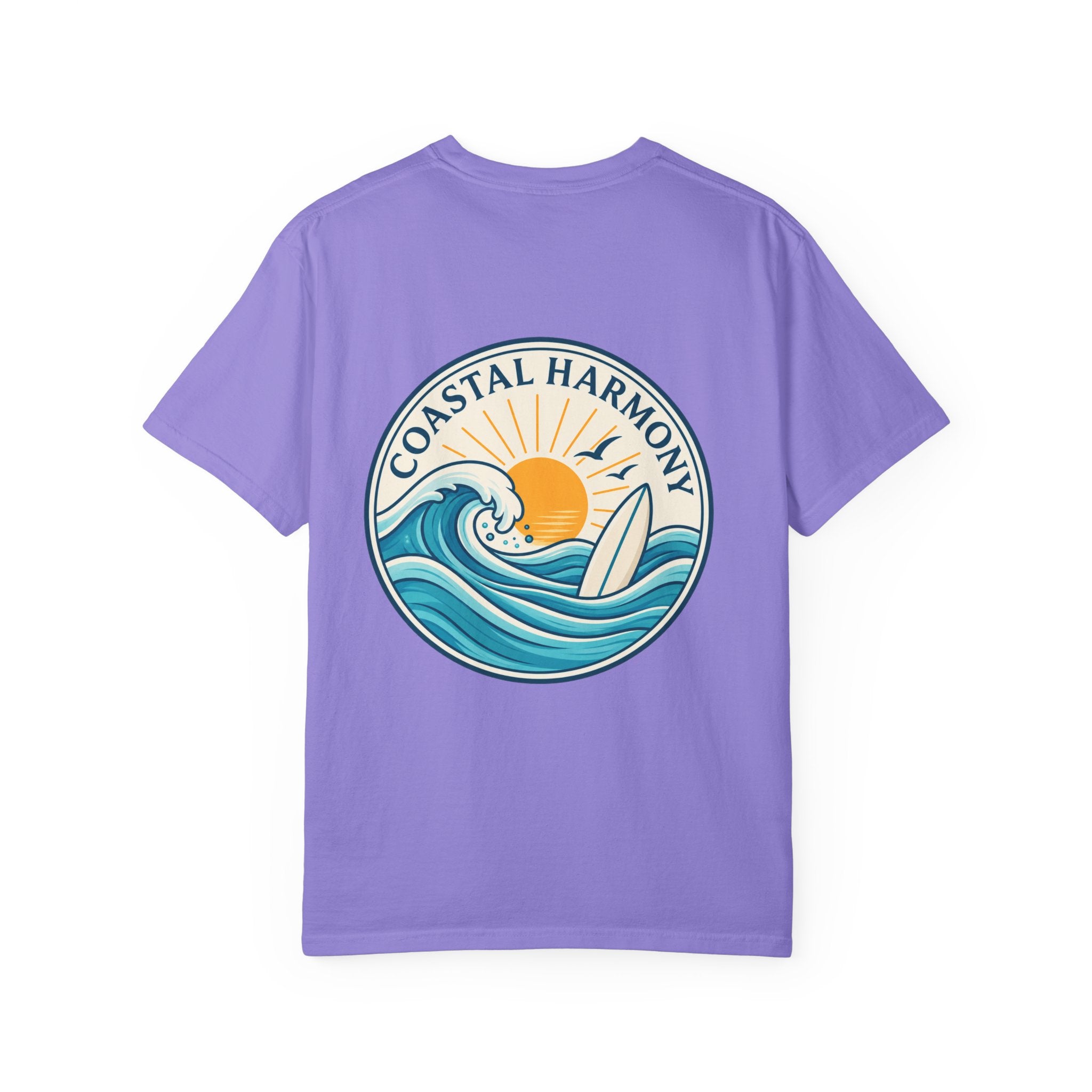 Coastal Harmony Surf T-Shirt – Vintage Wave & Sunset Graphic (Est. 1995)