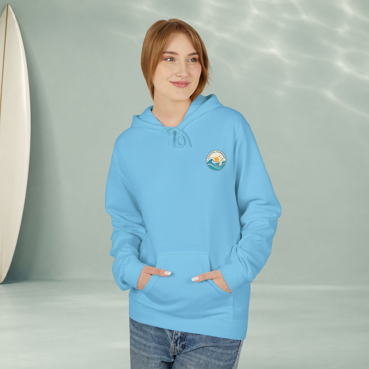 America Vintage Badge Hoodie — "Land of the Free, Because of the Brave"