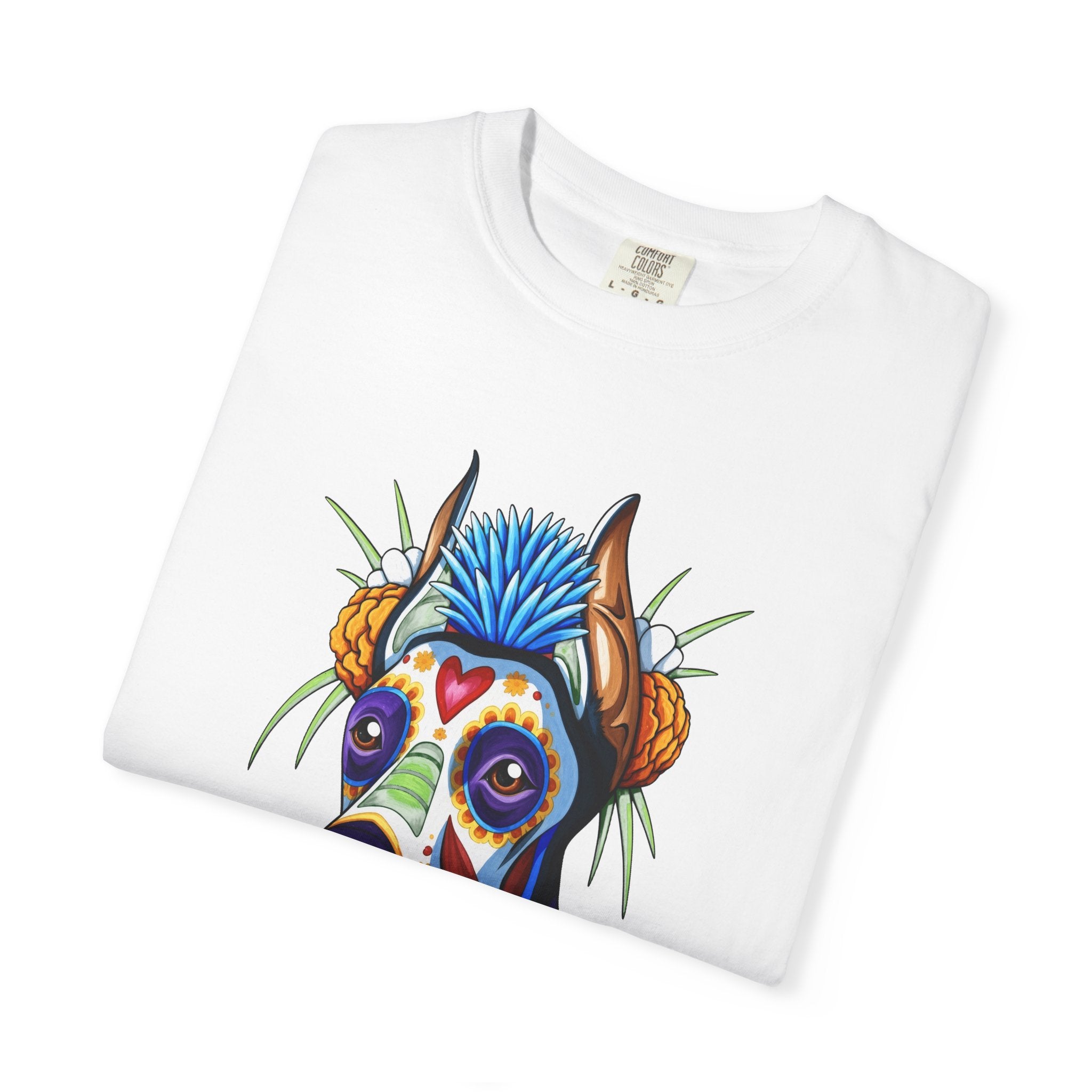 Colorful Sugar Skull Dog T-Shirt