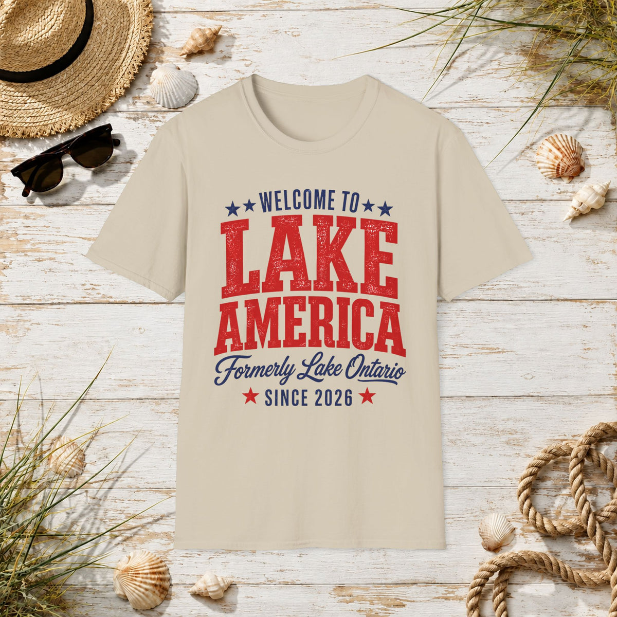 Welcome to Lake America T-Shirt — Retro Lake Vacation Tee