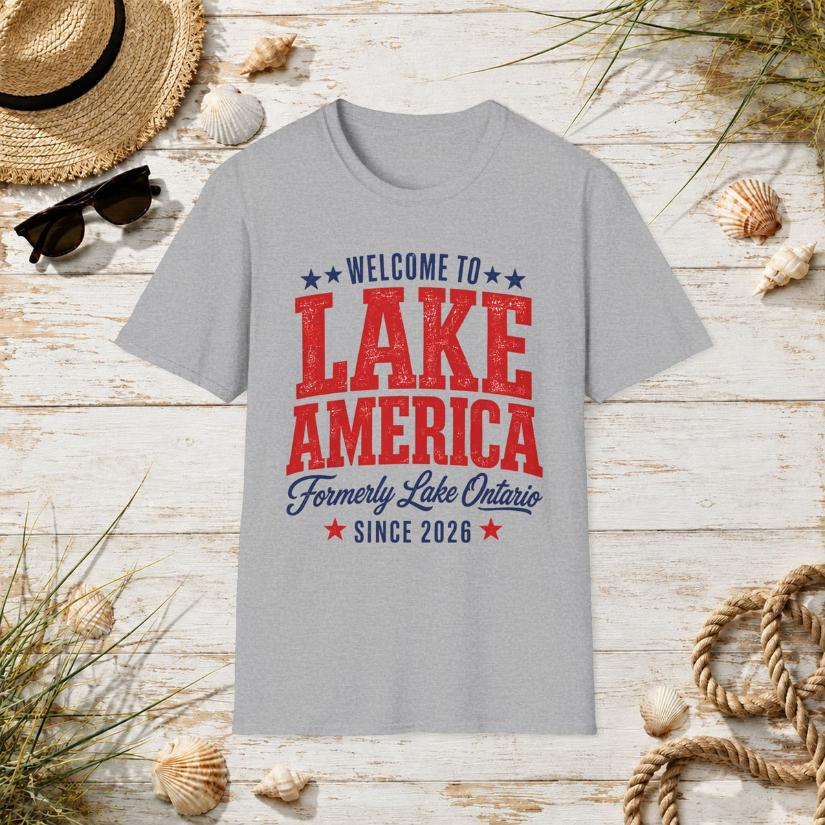 Welcome to Lake America T-Shirt — Retro Lake Vacation Tee