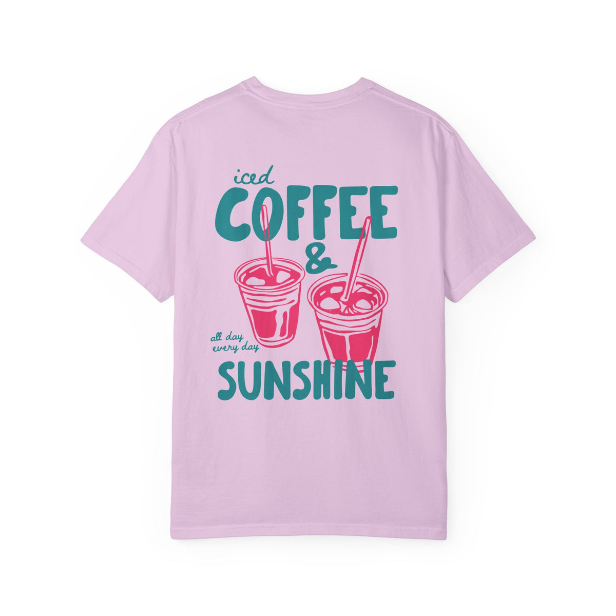 Iced Coffee & Sunshine T-Shirt — Retro Summer Coffee Graphic Tee