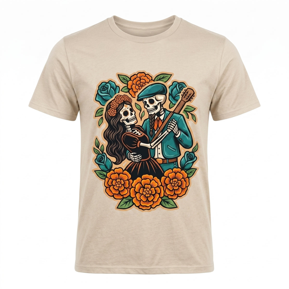 Mariachi Macabre T-Shirt — Day of the Dead Skeleton Guitar Tee