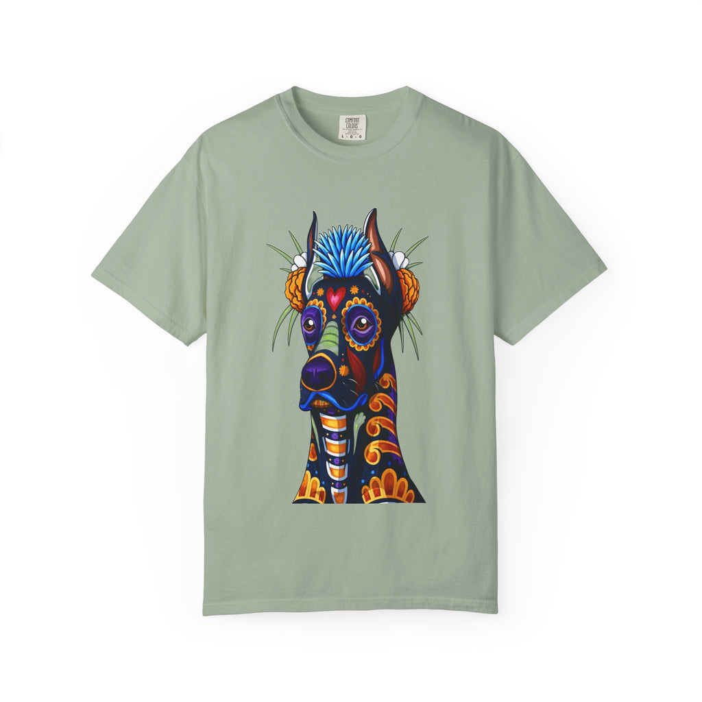 Doberman Día de los Muertos Graphic T-Shirt