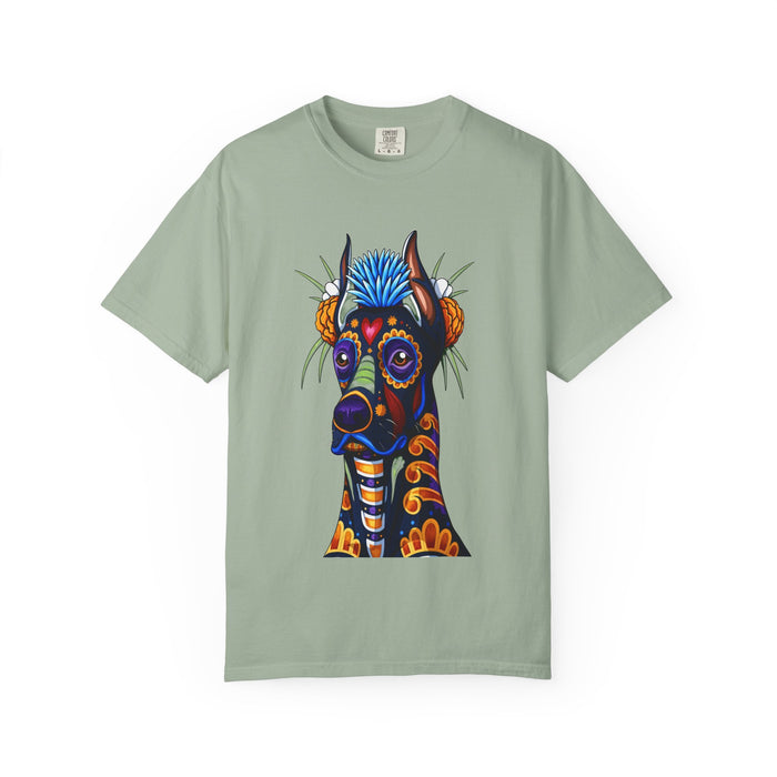 Doberman Día de los Muertos Graphic T-Shirt
