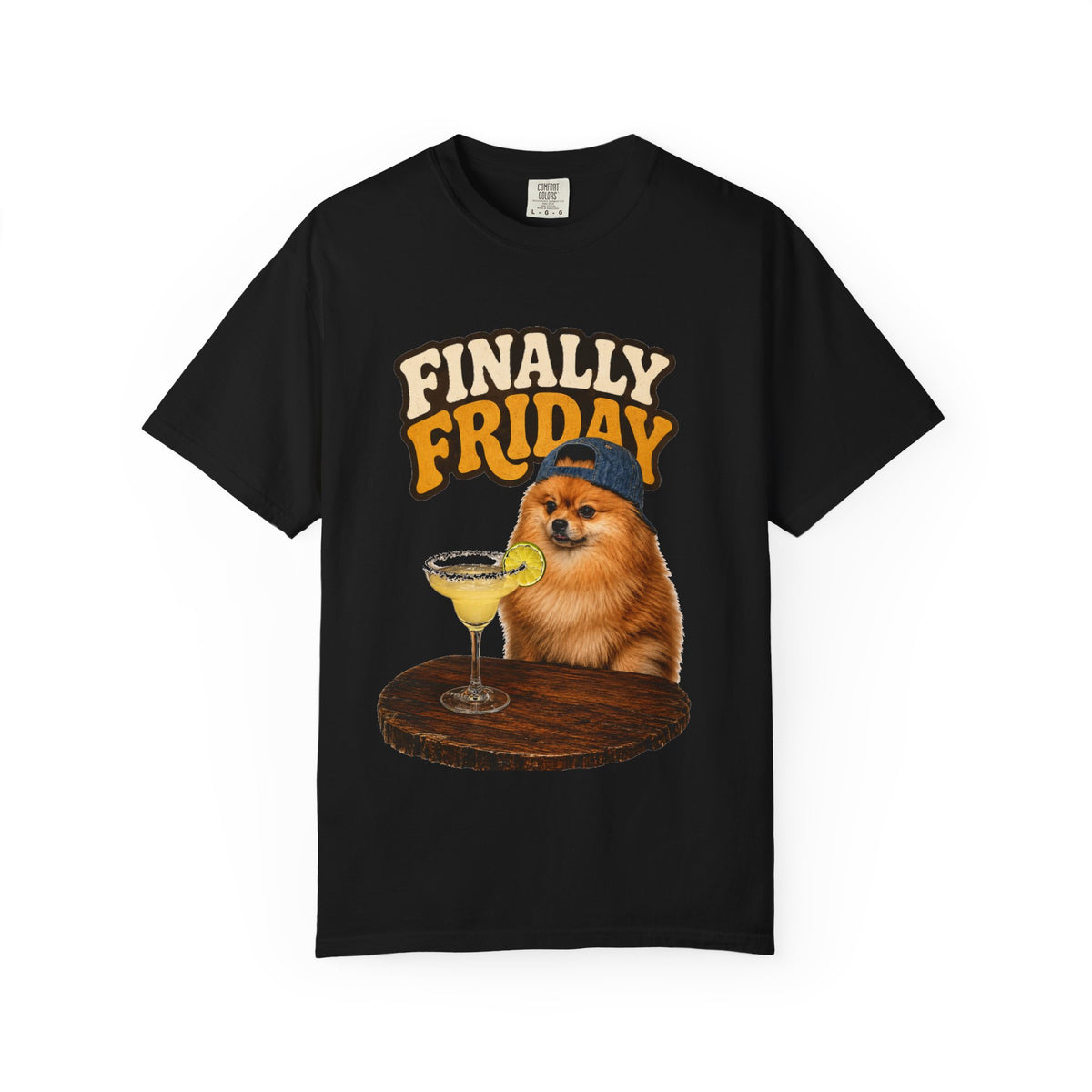 Finally Friday Pomeranian T-Shirt — Funny Dog Tee for Weekend Vibes