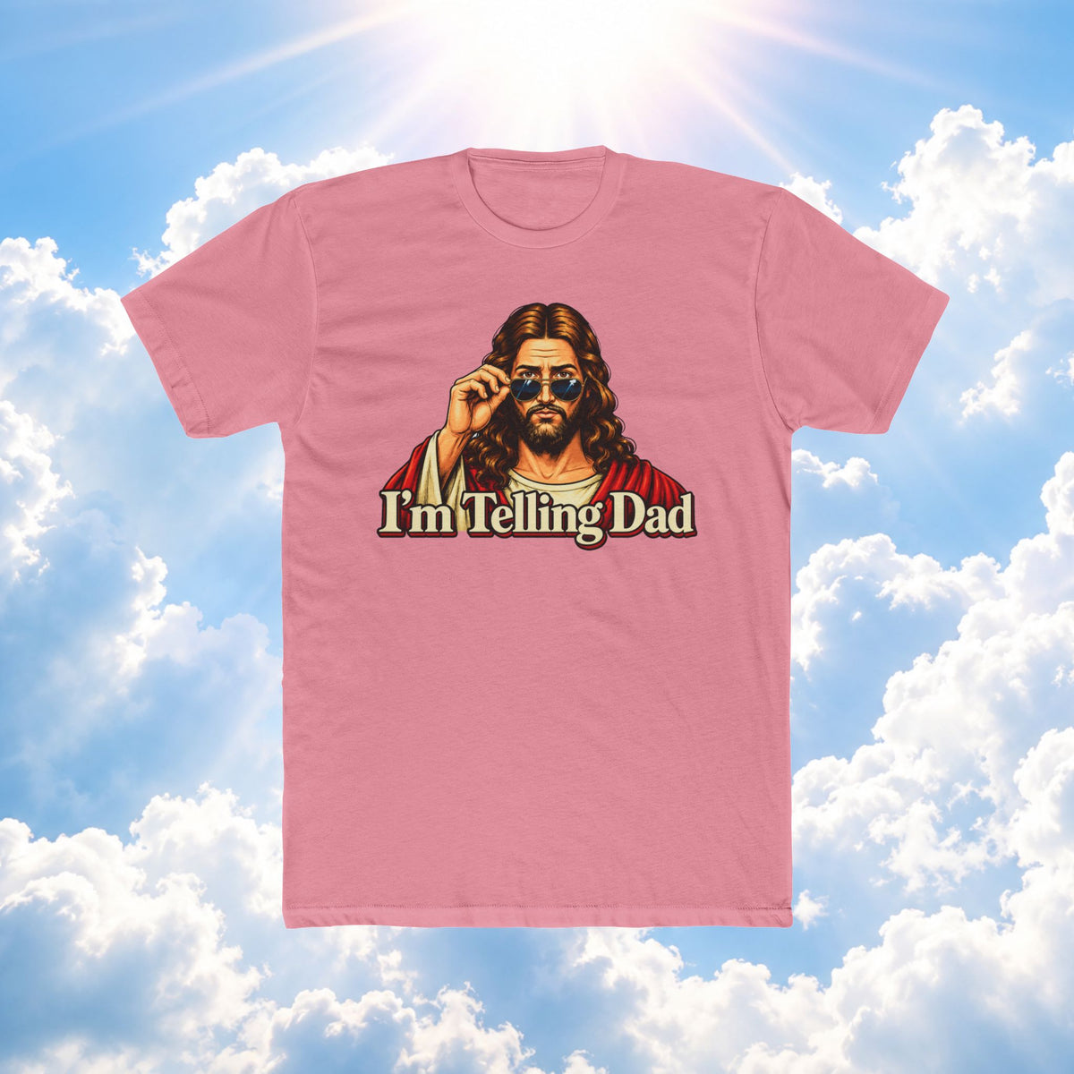 “I’m Telling Dad” Graphic Tee — Funny Retro Jesus T-Shirt for Parents & Kids