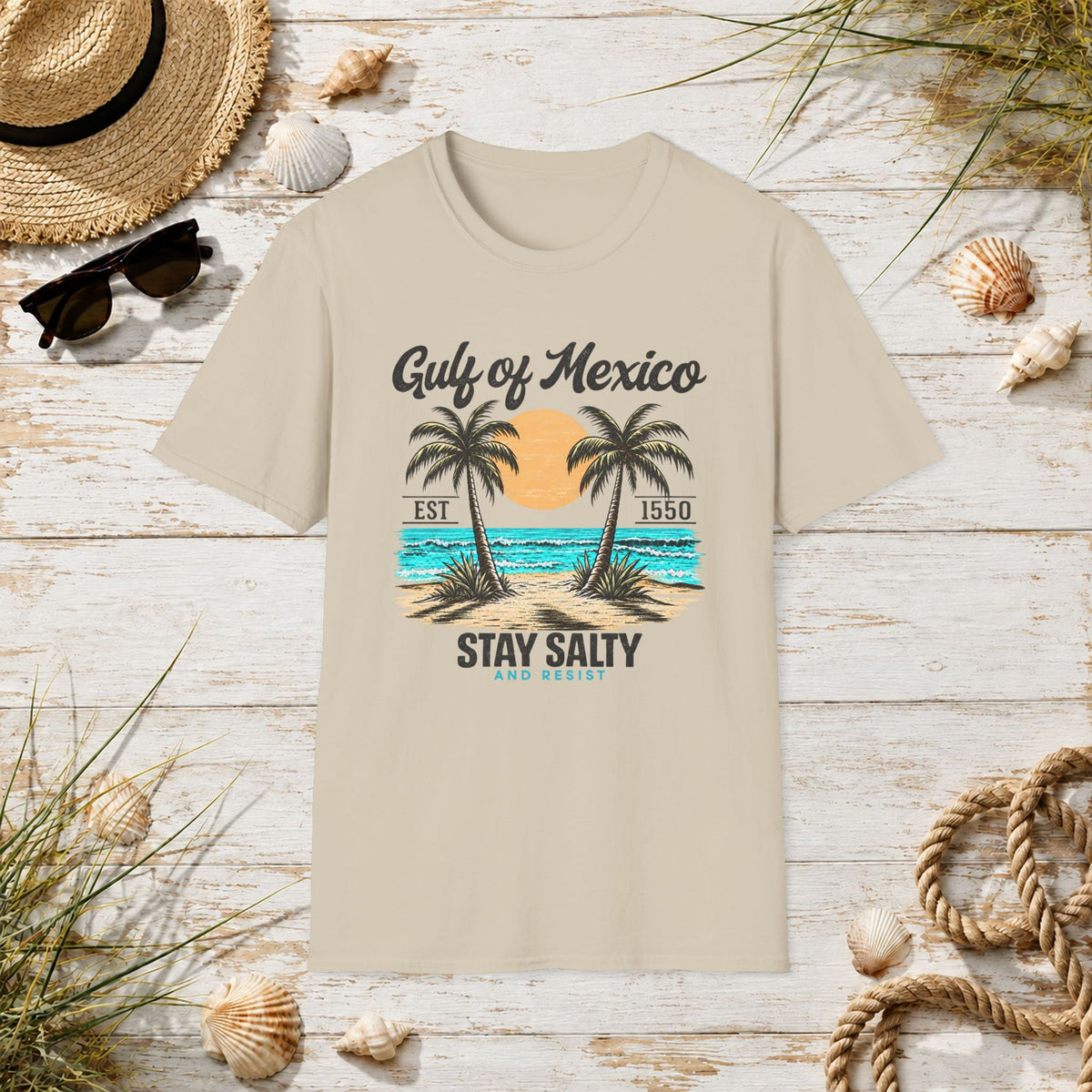 Gulf of Mexico Vintage Palm T‑Shirt
