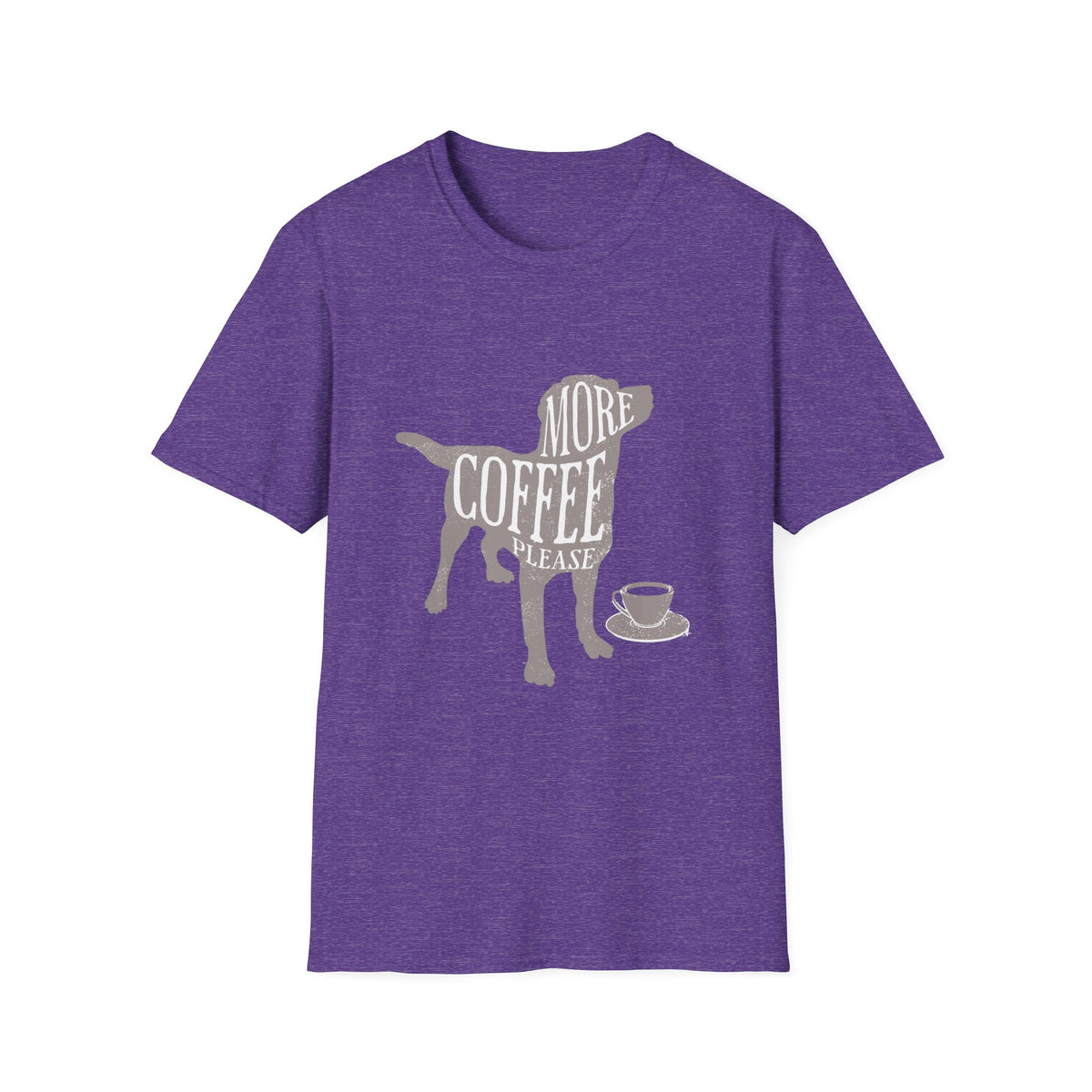 More Coffee Please Dog T‑Shirt — Cute Labrador Coffee Lover Tee