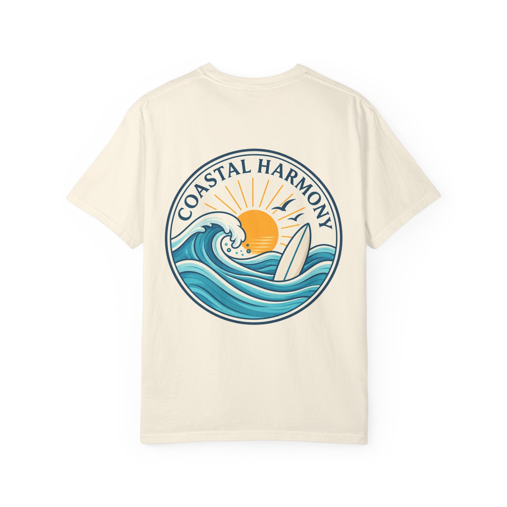 Coastal Harmony T-Shirt — "Progress Over Perfection" Surf Graphic Tee