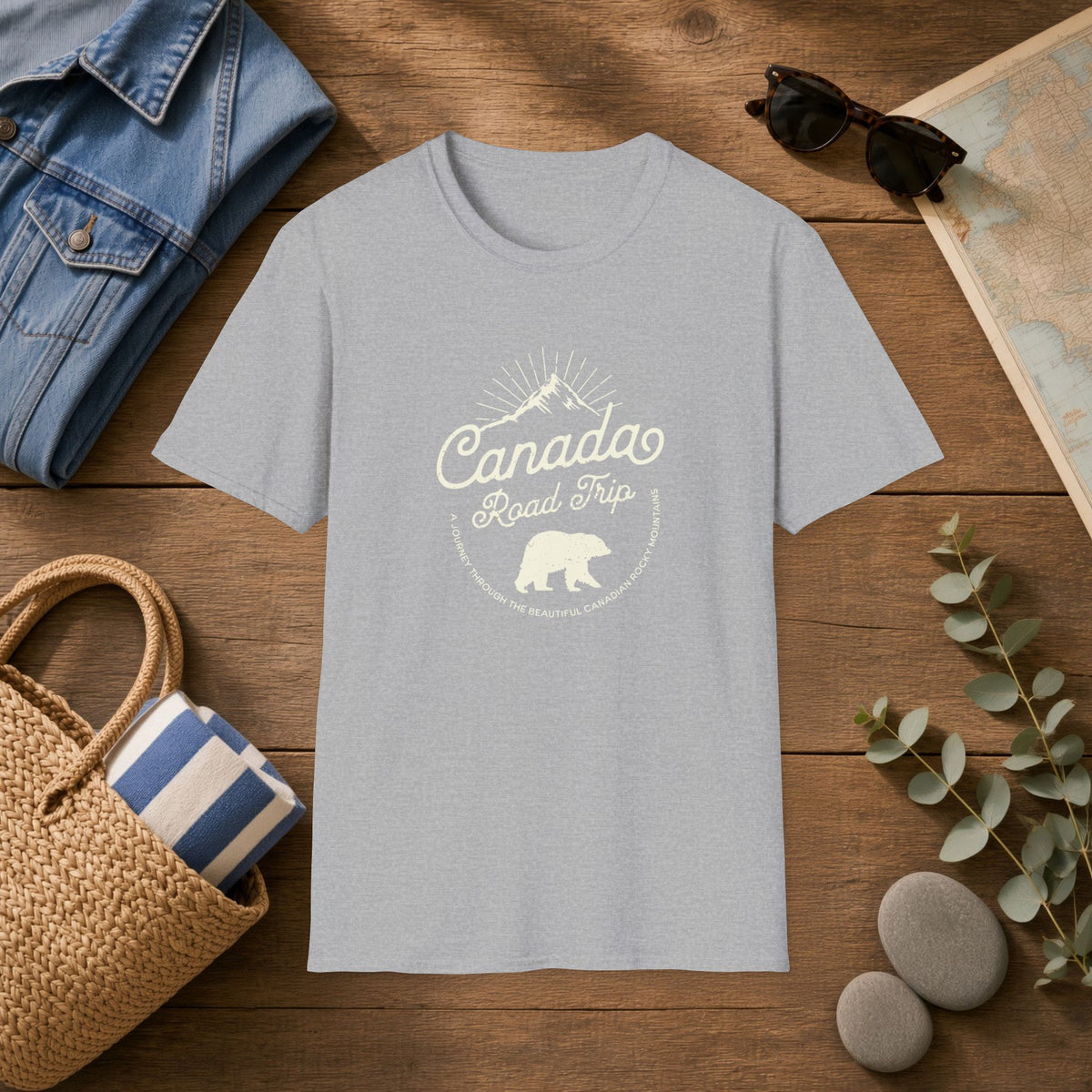 Canada Road Trip T‑Shirt — Vintage Mountain & Bear Travel Tee