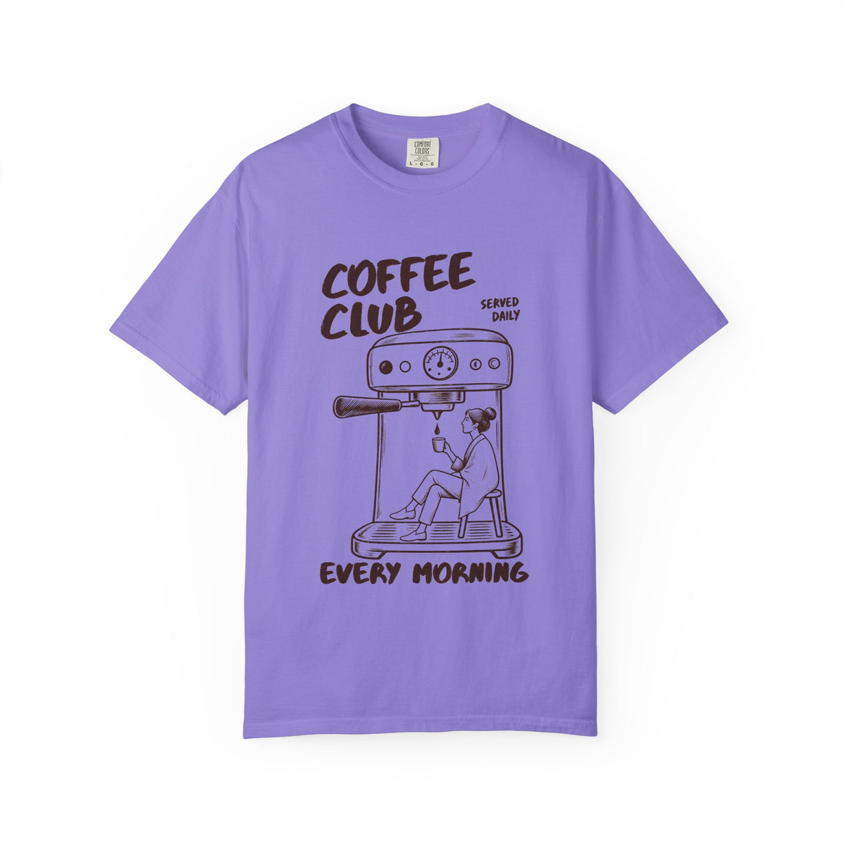 Coffee Club T-Shirt — 'Every Morning' Espresso Machine Graphic Tee