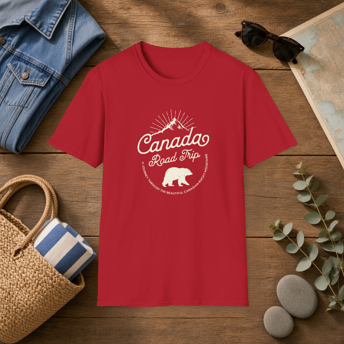 Canada Road Trip T‑Shirt — Vintage Mountain & Bear Travel Tee