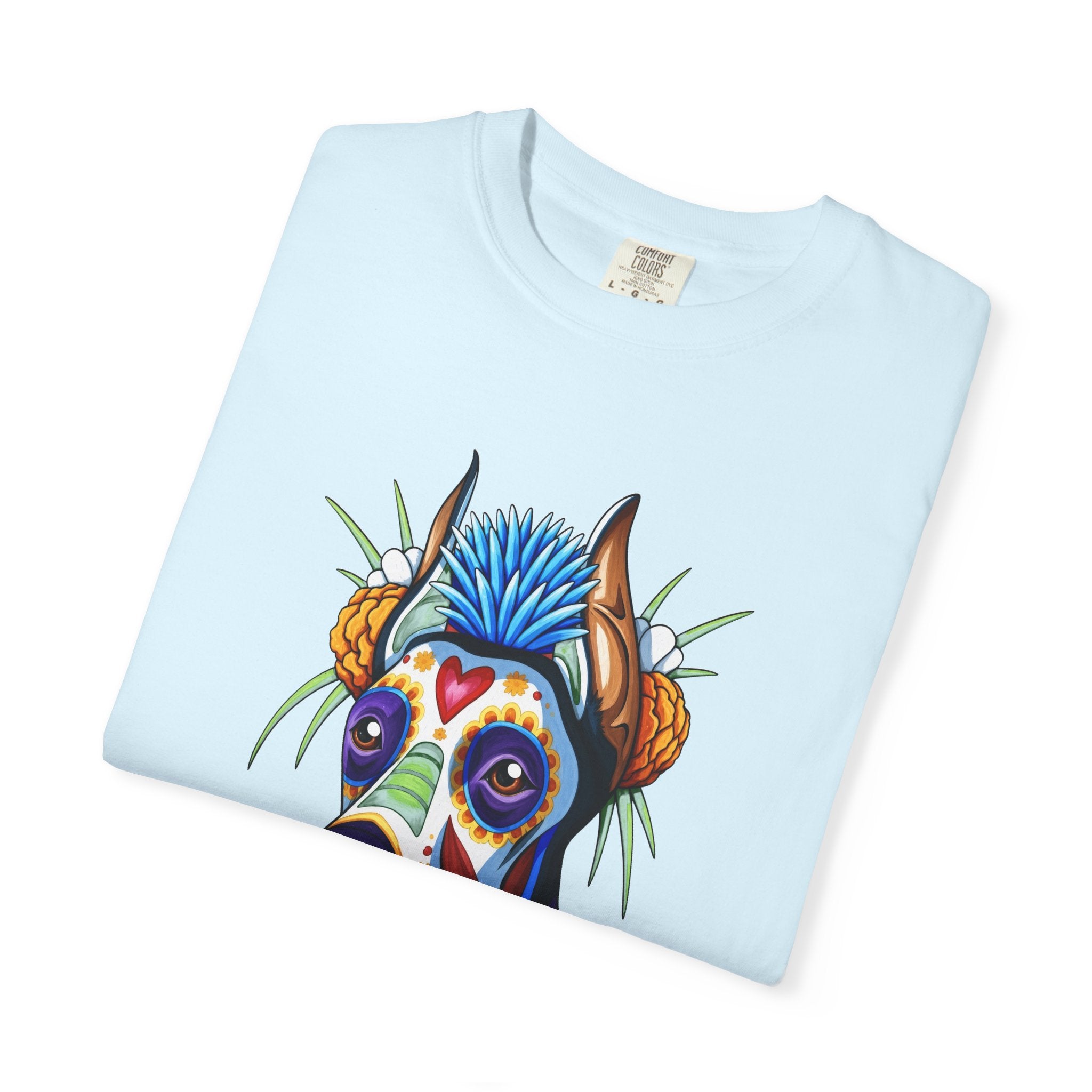Colorful Sugar Skull Dog T-Shirt