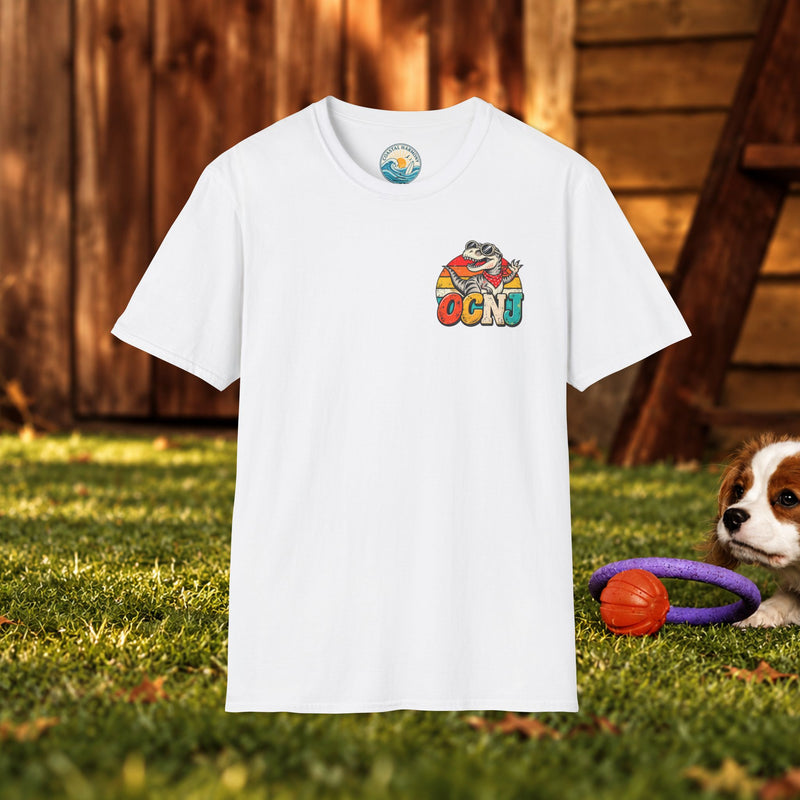 T-Shirt — "Good Food Good Mood" Raccoon Pizza Graphic Tee