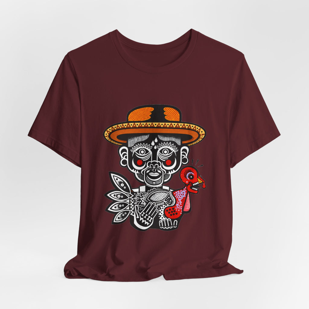 Day of the Dead Turkey Tee — Día de los Muertos Skull & Turkey Graphic Shirt