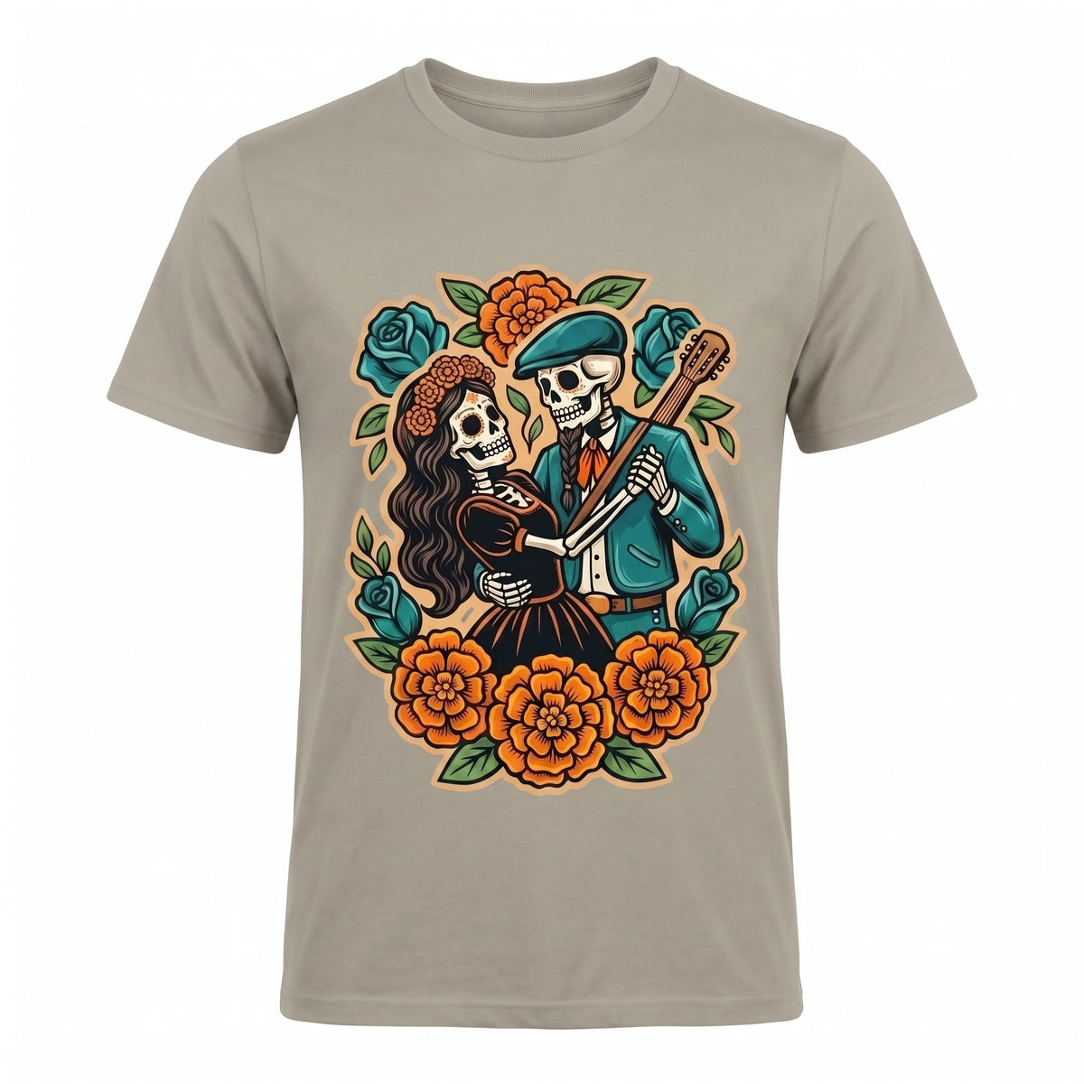 Mariachi Macabre T-Shirt — Day of the Dead Skeleton Guitar Tee