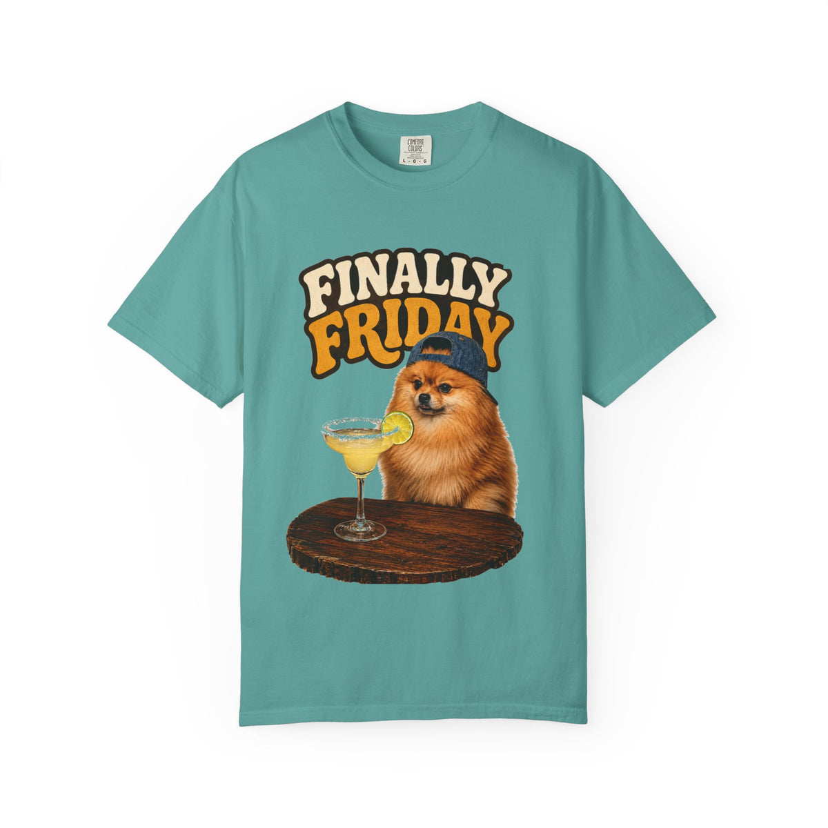 Finally Friday Pomeranian T-Shirt — Funny Dog Tee for Weekend Vibes