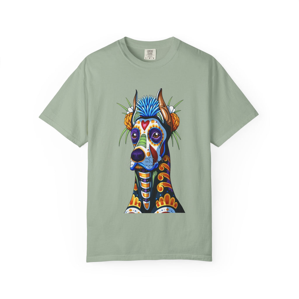 Colorful Sugar Skull Dog T-Shirt
