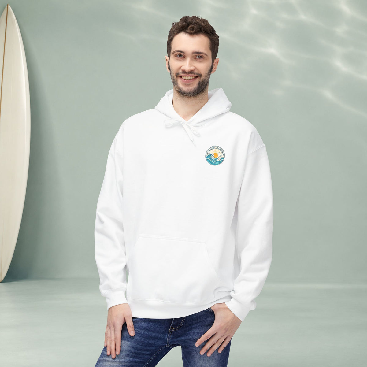 America Vintage Badge Hoodie — "Land of the Free, Because of the Brave"