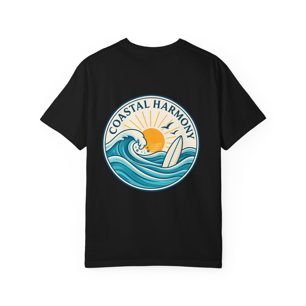 Coastal Harmony Surf T-Shirt – Vintage Wave & Sunset Graphic (Est. 1995)