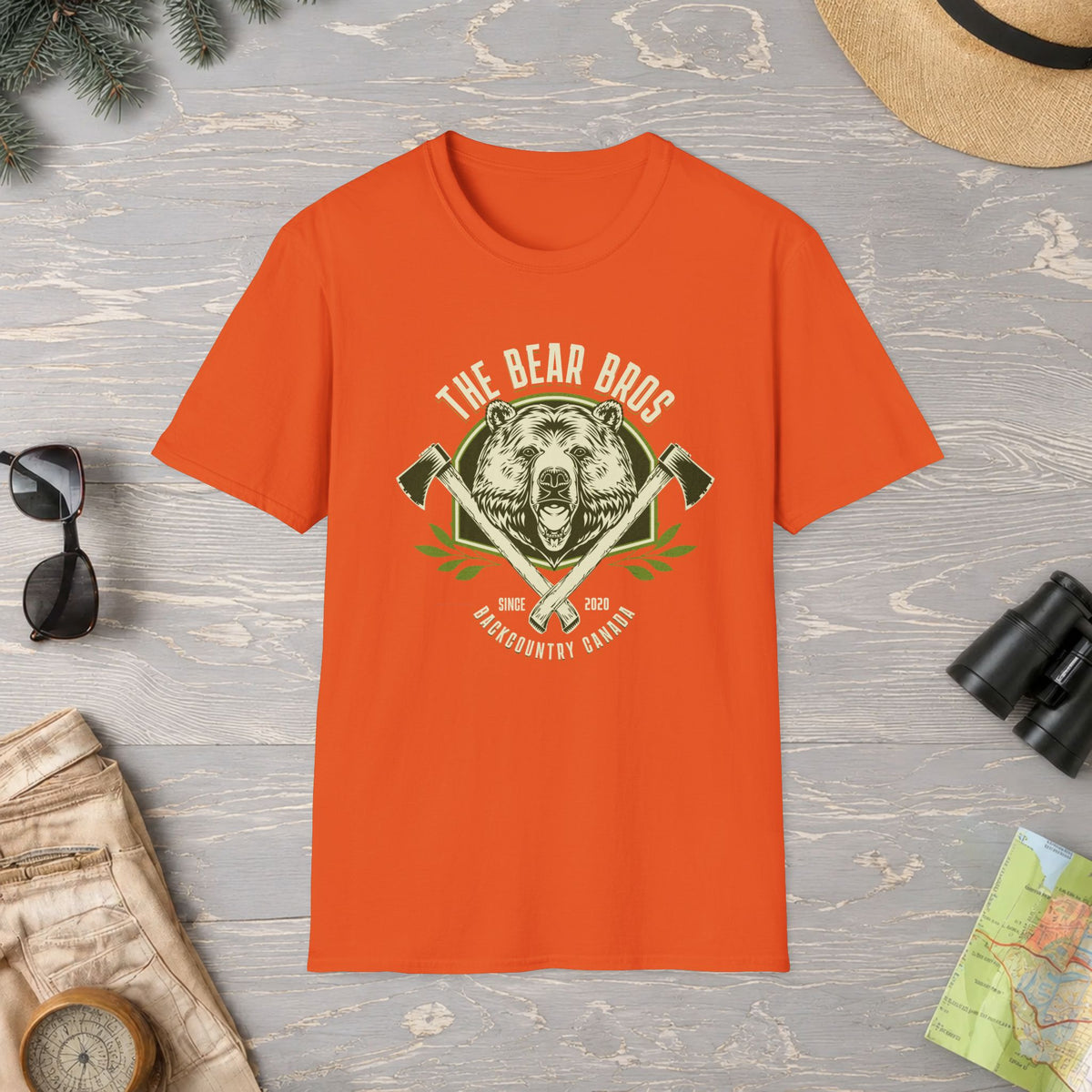 Bear Bros Axe T-Shirt — Vintage Grizzly Graphic Tee