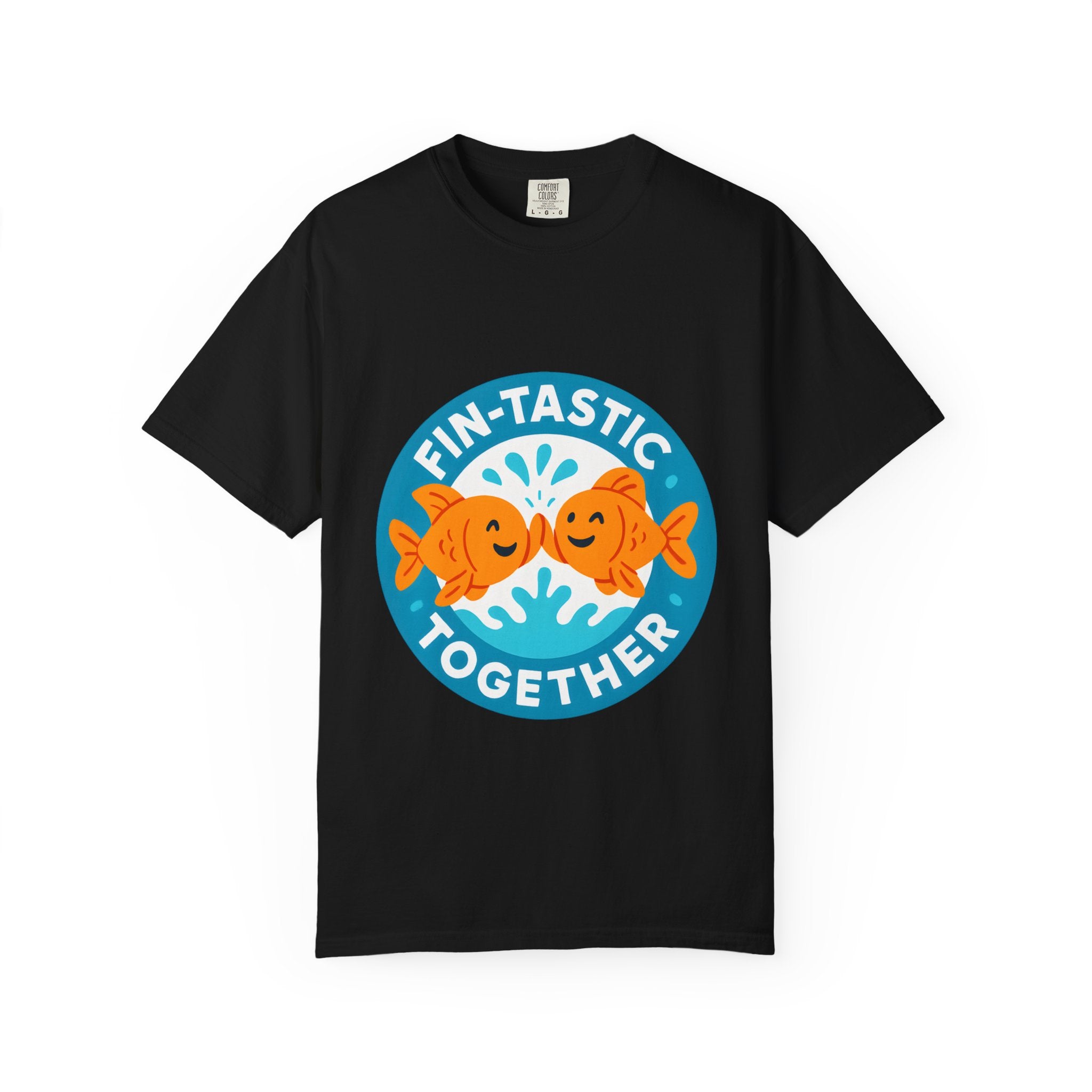 Fin-Tastic Together T‑Shirt — Cute Koi Fish Couple Graphic Tee
