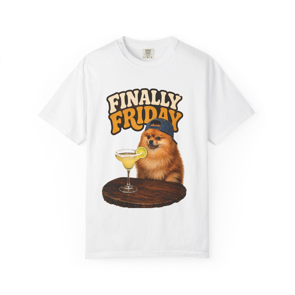 Finally Friday Pomeranian T-Shirt — Funny Dog Tee for Weekend Vibes