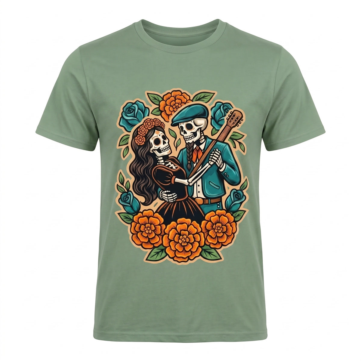 Mariachi Macabre T-Shirt — Day of the Dead Skeleton Guitar Tee