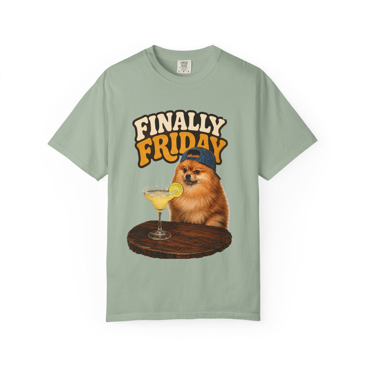 Finally Friday Pomeranian T-Shirt — Funny Dog Tee for Weekend Vibes