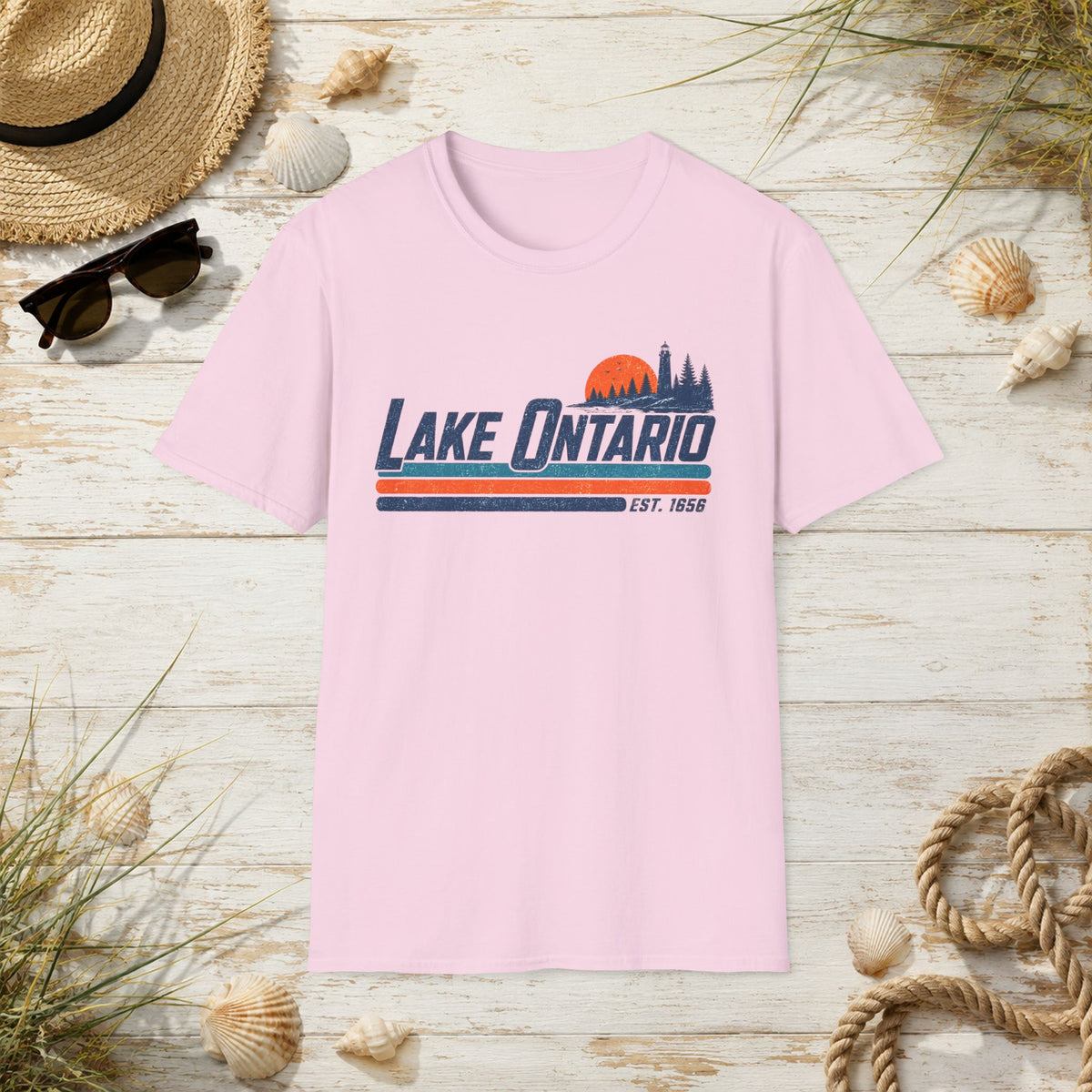 Lake Ontario Retro Stripe T-Shirt