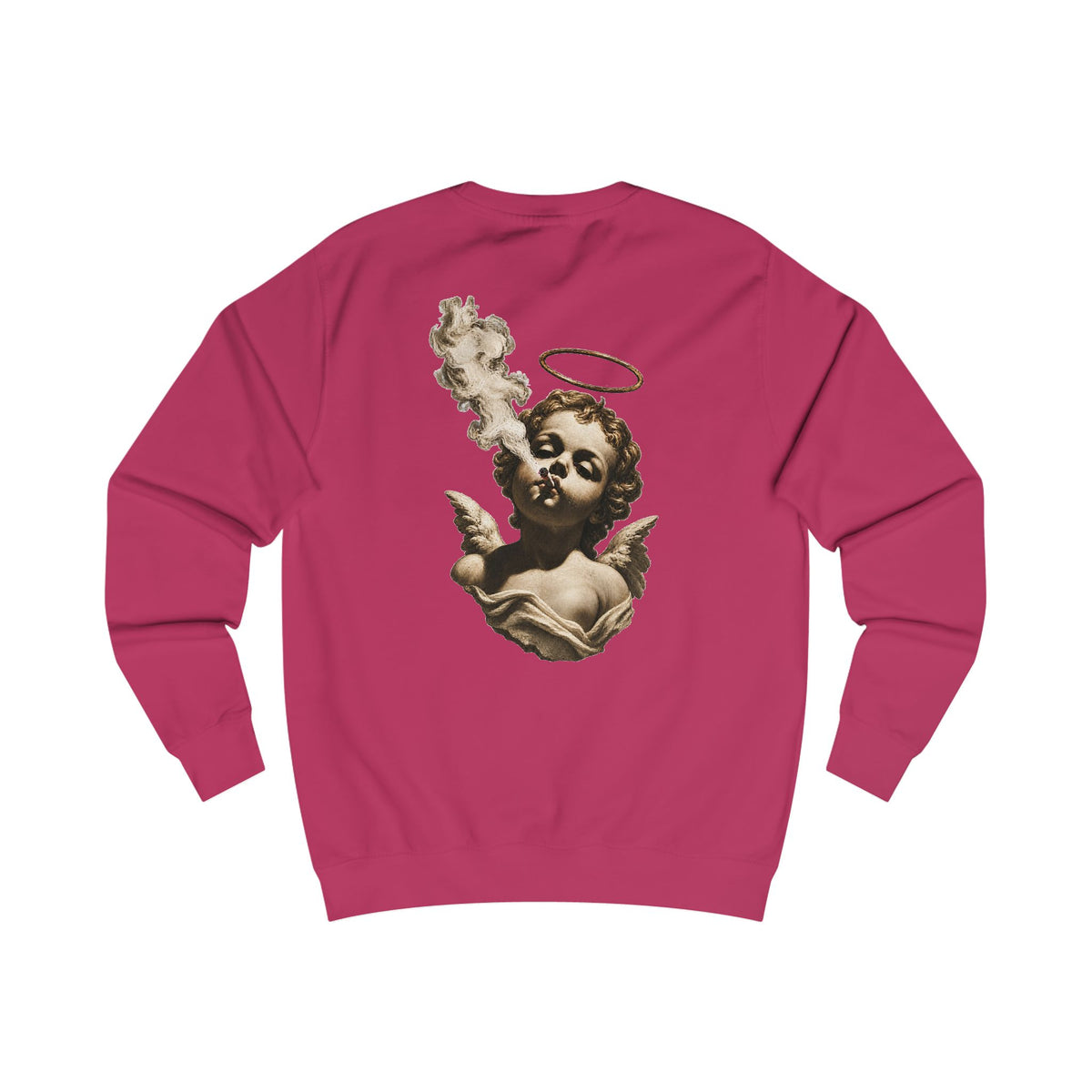 Angel Cherub Smoke Sweatshirt — Small Leaf Chest Logo