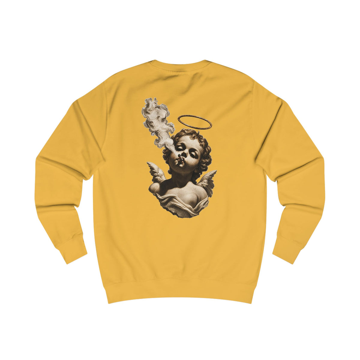 Angel Cherub Smoke Sweatshirt — Small Leaf Chest Logo