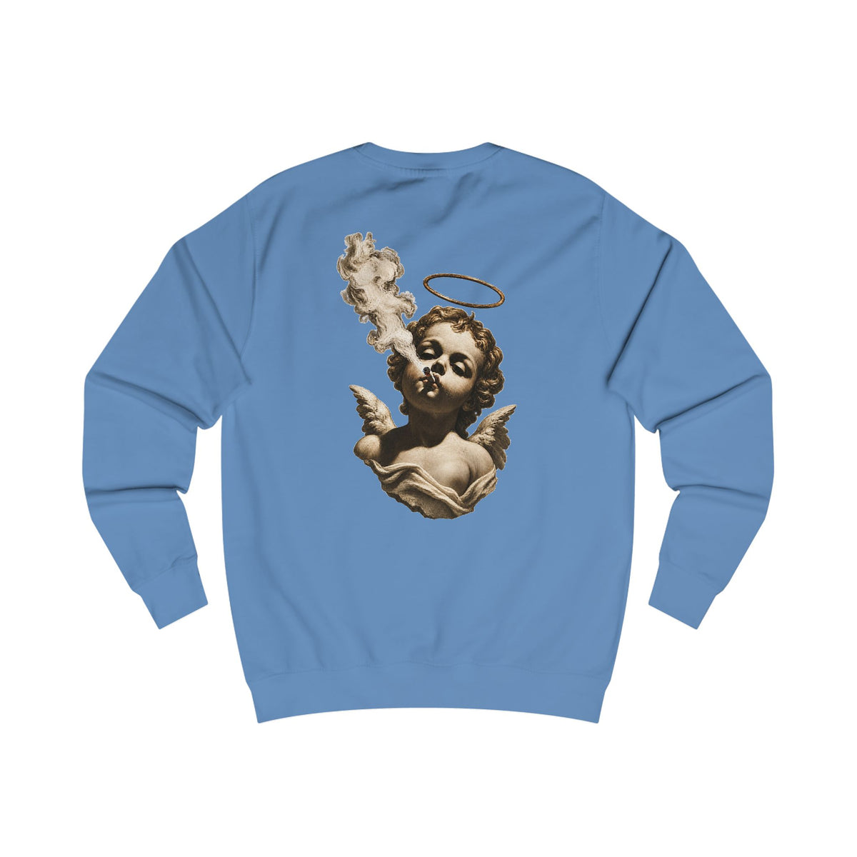 Angel Cherub Smoke Sweatshirt — Small Leaf Chest Logo