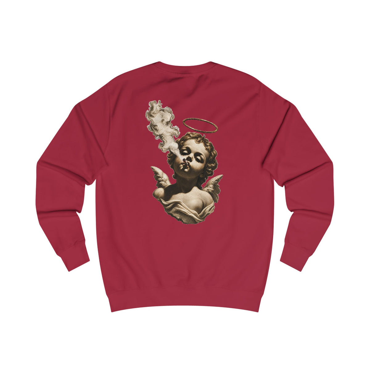 Angel Cherub Smoke Sweatshirt — Small Leaf Chest Logo