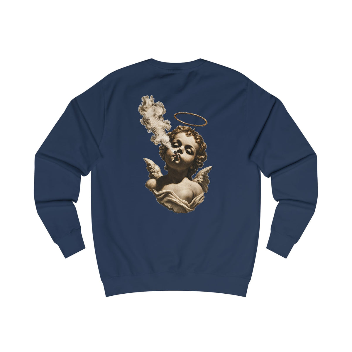 Angel Cherub Smoke Sweatshirt — Small Leaf Chest Logo