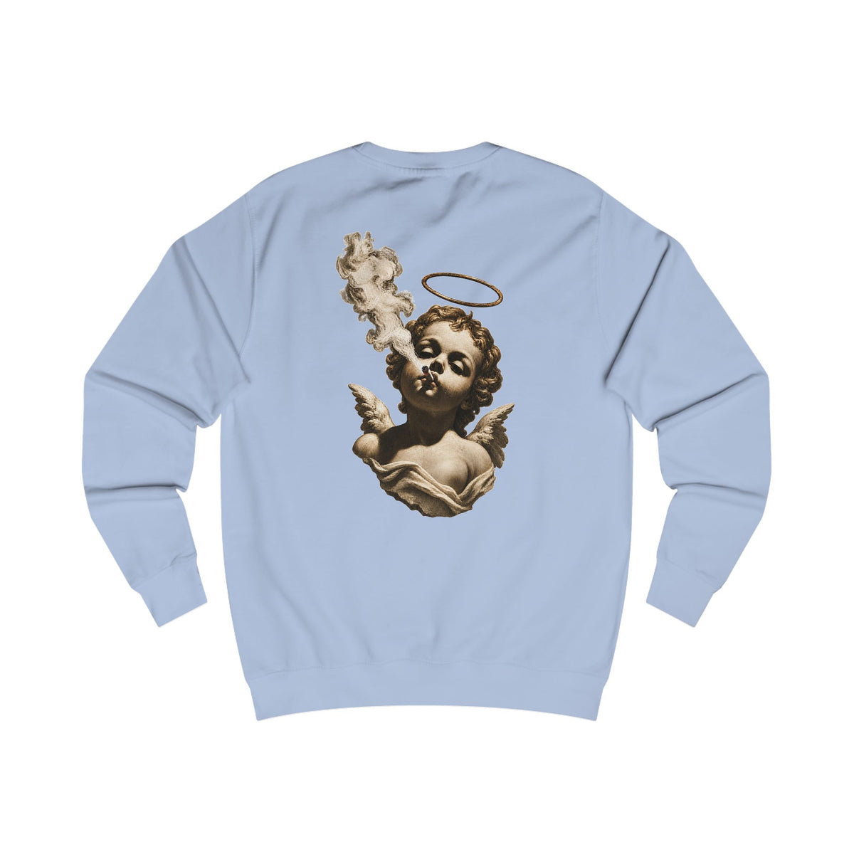Angel Cherub Smoke Sweatshirt — Small Leaf Chest Logo