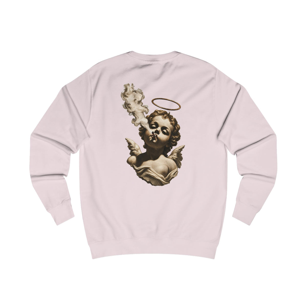Angel Cherub Smoke Sweatshirt — Small Leaf Chest Logo