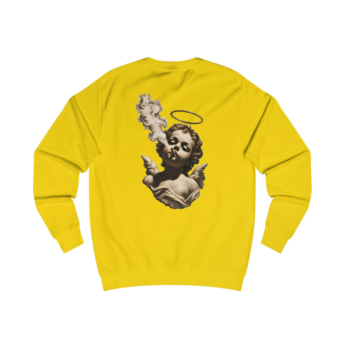 Angel Cherub Smoke Sweatshirt — Small Leaf Chest Logo