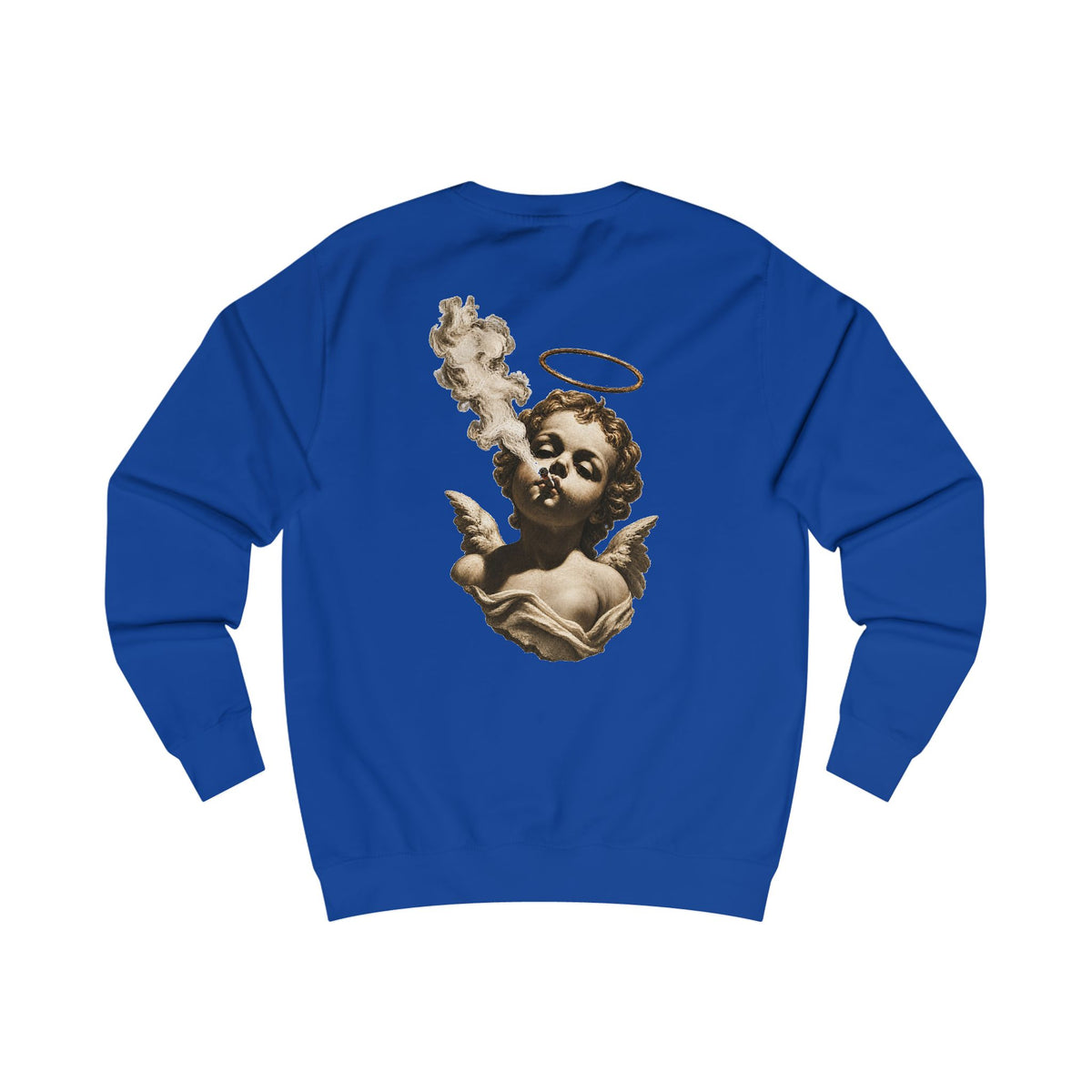 Angel Cherub Smoke Sweatshirt — Small Leaf Chest Logo