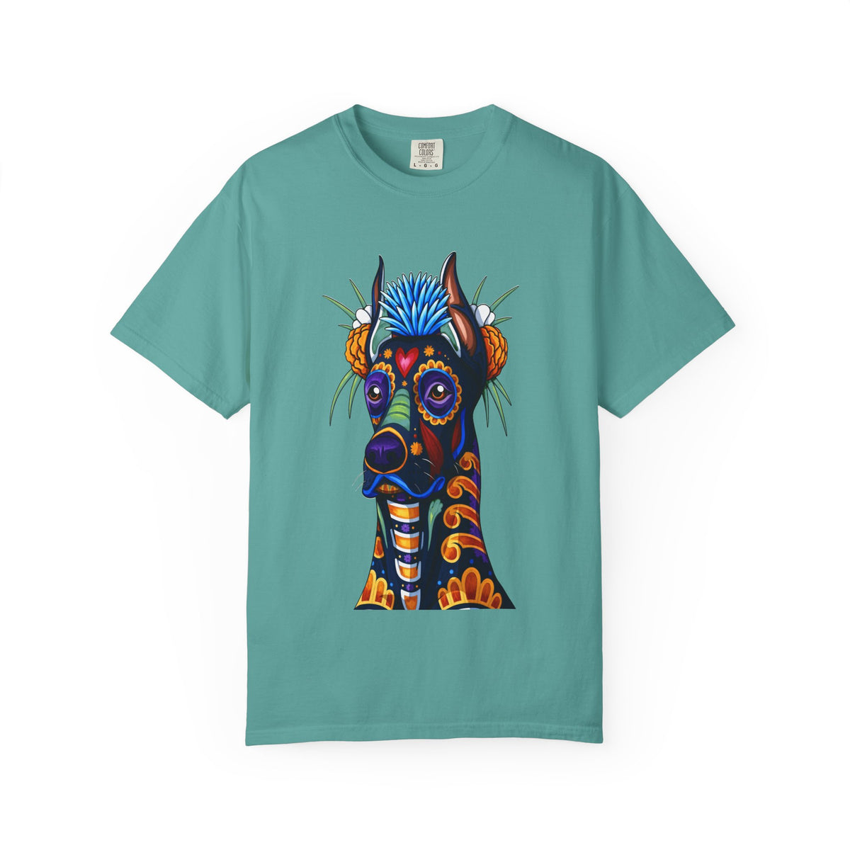 Doberman Día de los Muertos Graphic T-Shirt