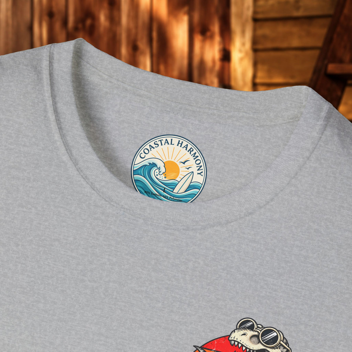 T-Shirt — "Good Food Good Mood" Raccoon Pizza Graphic Tee