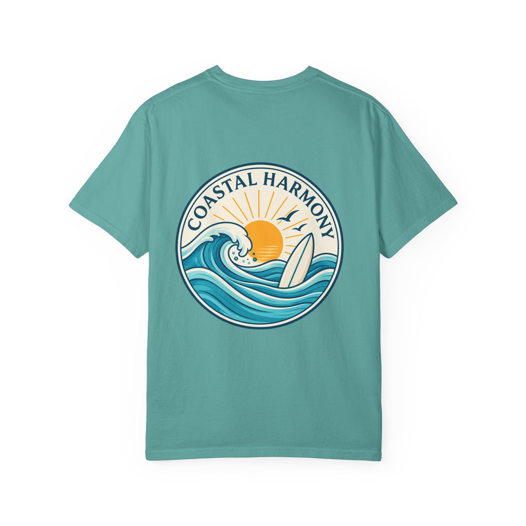 Coastal Harmony Surf T-Shirt – Vintage Wave & Sunset Graphic (Est. 1995)