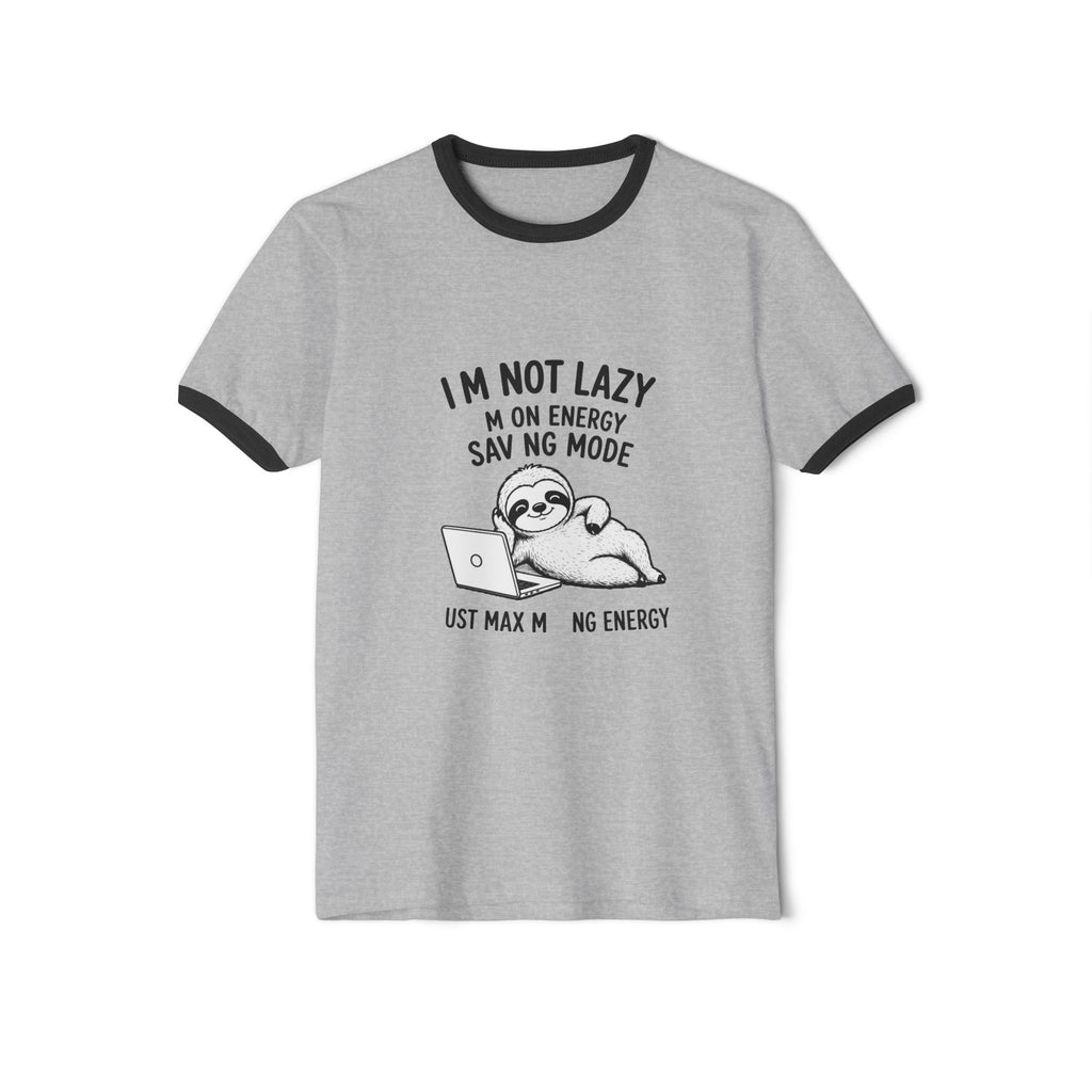 Sloth Energy Saving Mode Ringer T-Shirt