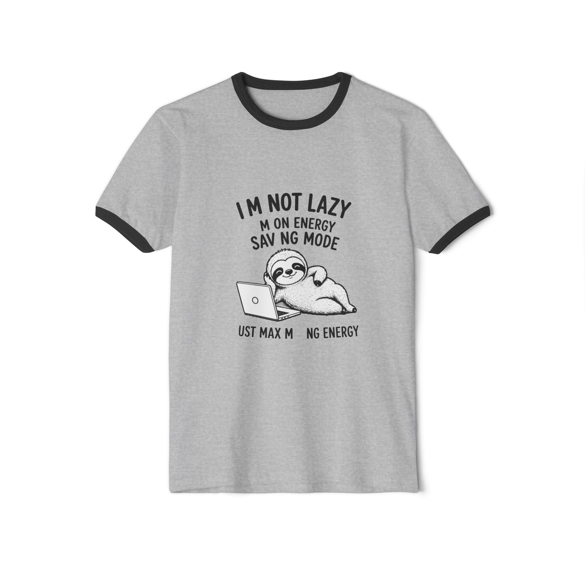 Sloth Energy Saving Mode Ringer T-Shirt