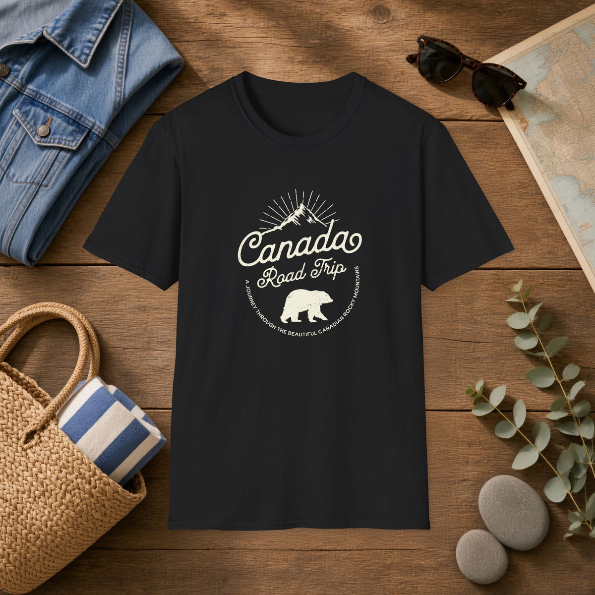 Canada Road Trip T‑Shirt — Vintage Mountain & Bear Travel Tee