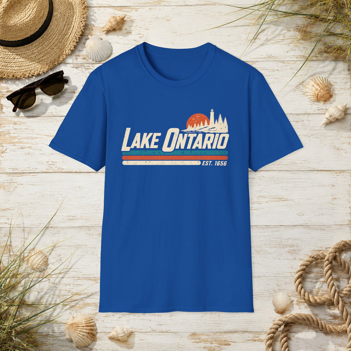 Lake Ontario Retro Stripe T-Shirt