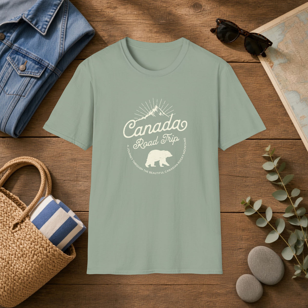 Canada Road Trip T‑Shirt — Vintage Mountain & Bear Travel Tee