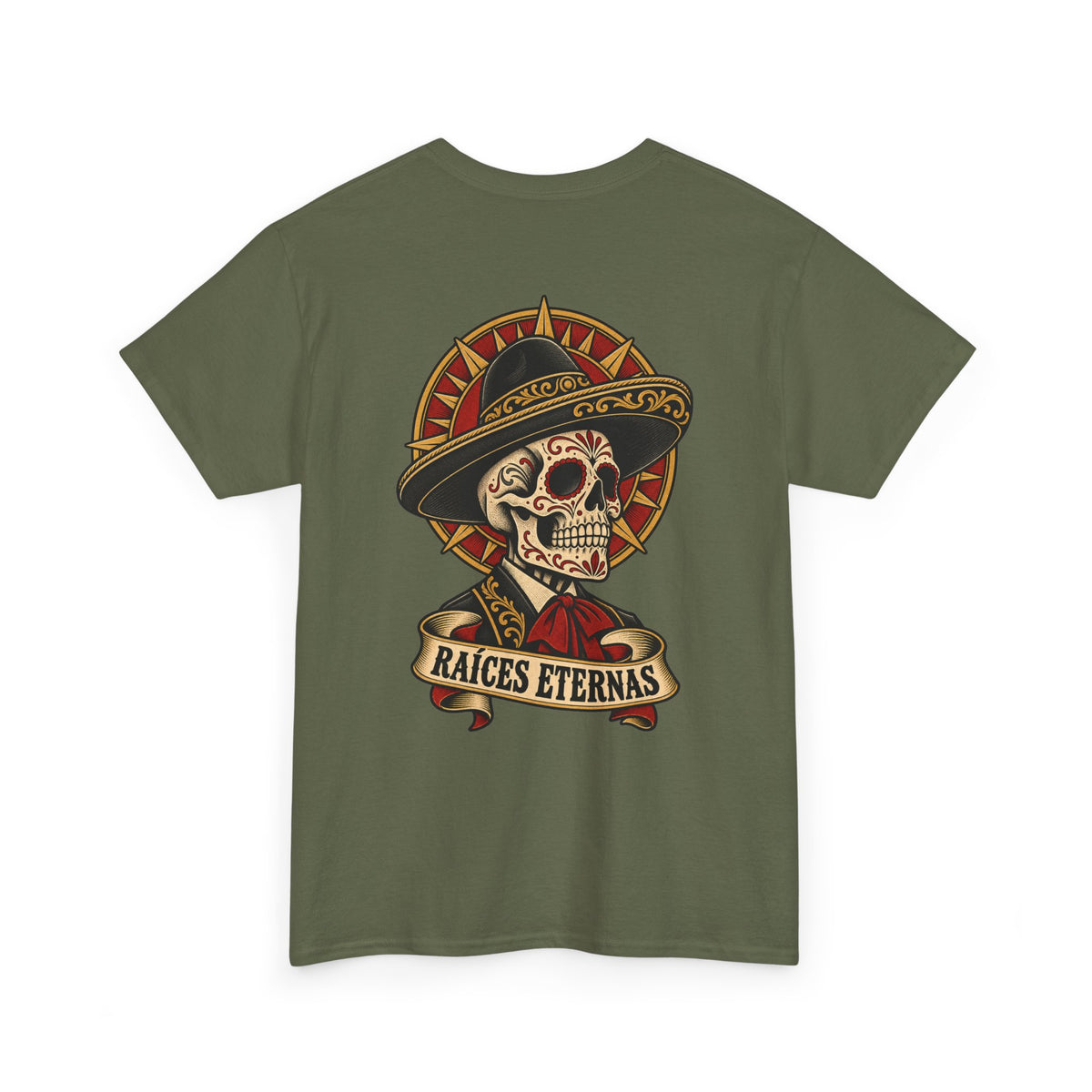 “Raíces Eternas” Skull Tee — Vintage Mexican Heritage Graphic T‑Shirt