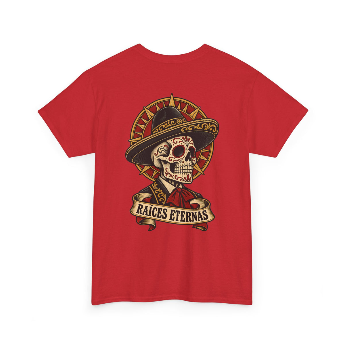 “Raíces Eternas” Skull Tee — Vintage Mexican Heritage Graphic T‑Shirt